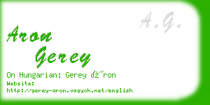 aron gerey business card